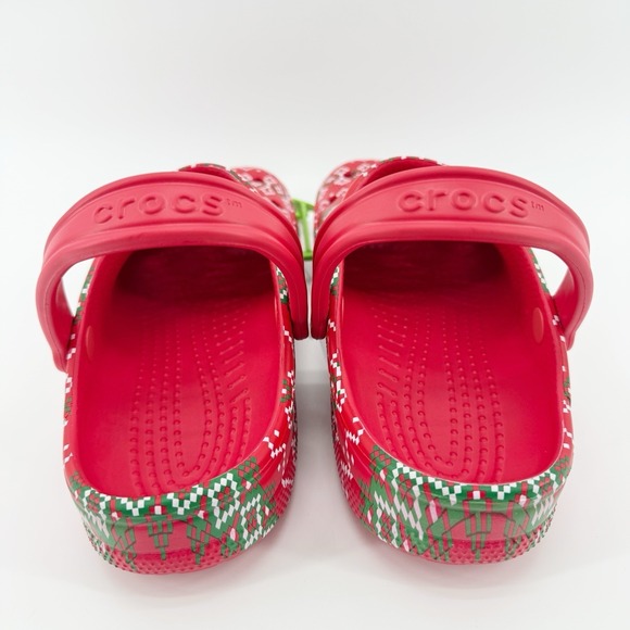 Crocs Baya Holiday Graphic Clog Red‎ Fair Isle Size M10 W12 Christmas Gift NWT - Picture 6 of 12